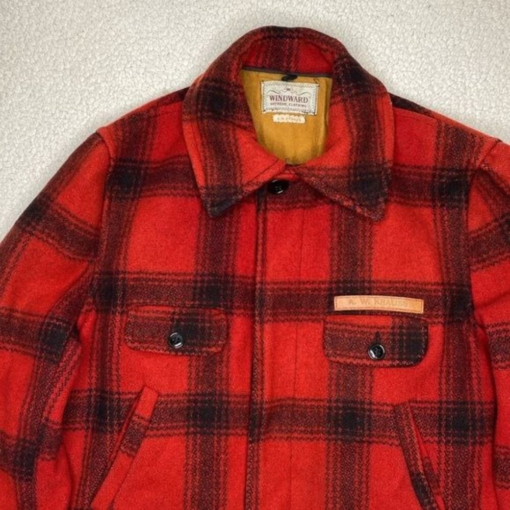 1960s Windwood Outdoor Clothing Mackinaw Jacket: Size Large - Picture 3 of 12